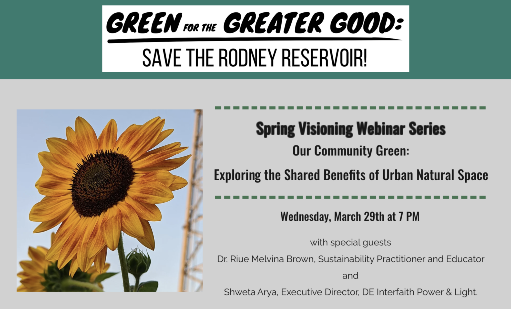 Spring Visioning Webinar Series Our Community Green: Exploring the Shared Benefits of Urban Natural Space